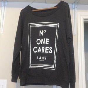 No one cares long sleeves shirt